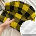 thumbnail image 4 of Queen Size Fitted Sheet Set - Black Yellow Plaid 3 Piece Bedding Sets 16" Deep Pocket Fitted Sheet with 2 Pillowcases, Retro Country Buffalo Check Gingham Brushed Microfiber Hotel Luxury Bed Sheets, 4 of 9