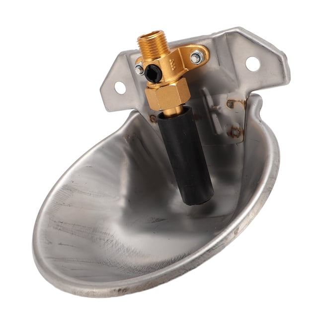 Livestock Water Troughs, Sturdy Sheep Automatic Water Drinking Bowl Long Lasting Stainless Steel Easy To Clean Rust Resistant with Valve Touch Switch for Farm