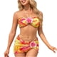 thumbnail image 2 of Tankini para mujer, bikini liso sin espalda, de dos piezas, estilo vendaje, para playa, dos piezas, tankini, 2 piezas, 2 of 9