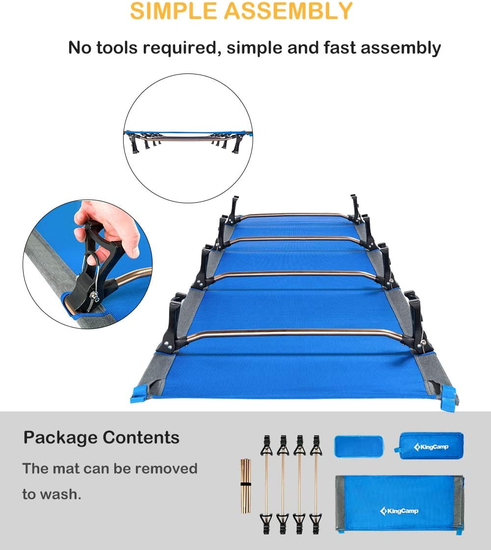 KingCamp Ultralight Compact Folding Camping Tent Cot Bed, 4.9 ...
