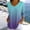 Light Blue, variant on Women's Gradient Printed T-Shirt 3/4 Sleeve V Neck Crew Neck Casual Loose Pullover Tops with Pockets Watermelon Red