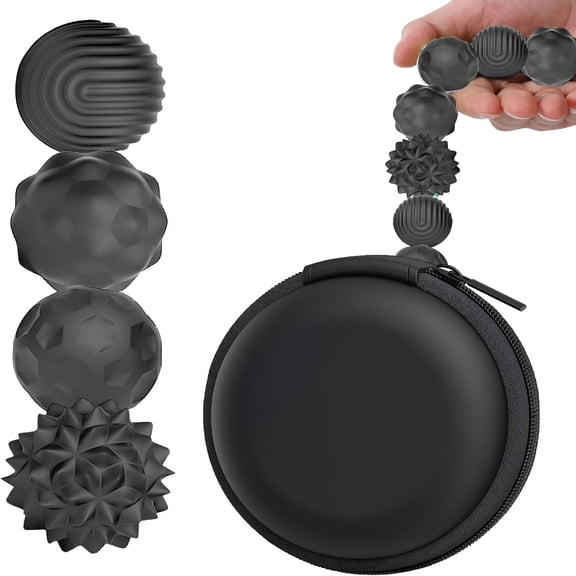 BESTSKY Silicone Magnetic Fidget Balls - Silicone Stress Relief Balls Stone for Adults Sensory Travel Toys for Calming,Stress,Autism and Adhd,Gifts for Adults Teens Gifts for People with Adhd,Red