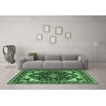 thumbnail image 3 of Ahgly Company Indoor Square Oriental Emerald Green Industrial Area Rugs, 8' Square, 3 of 4