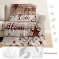 thumbnail image 5 of Vintage Farmhouse Blanket Soft Cozy Warm Throw Blanket for Couch, Plush Fuzzy Flannel Fleece Blankets for Sofa, Brown Country Star Berries Wooden Grain Bed Blankets Lightweight Gifts for Men, 50"x60", 5 of 9