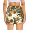 thumbnail image 4 of Xecao's Cute Sunflowers for a double-layer running short for women, perfect for gym, tennis, and more, featuring a convenient pocket., 4 of 9