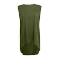thumbnail image 3 of DuoJiaJ Women's Crewneck Sleeveless Swing Tunic High Low Asymmetrical Hem Loose Flowy Tank Top Sleeveless Shirts for Women, 3 of 4