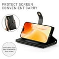 thumbnail image 4 of For iPhone 17 Pro Max 6.9-inch Wallet Case for Women Men Multi-Card Slots Zipper Pocket Lanyard Strap Wristlet Leather Phone Case,Black,For iPhone 17 Pro Max, 4 of 7
