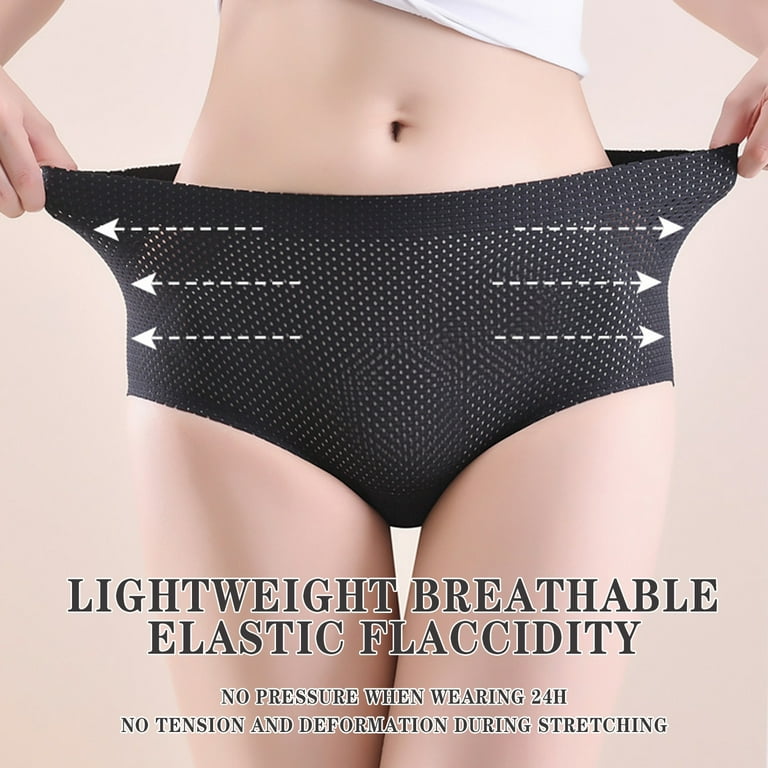 LBECLEY Ladies Cotton Underwear Women's Lifting Panties Thick Pad Body  Shaping Pants Fit for Plus Size Underwear Silk Women Underwear Set Black L