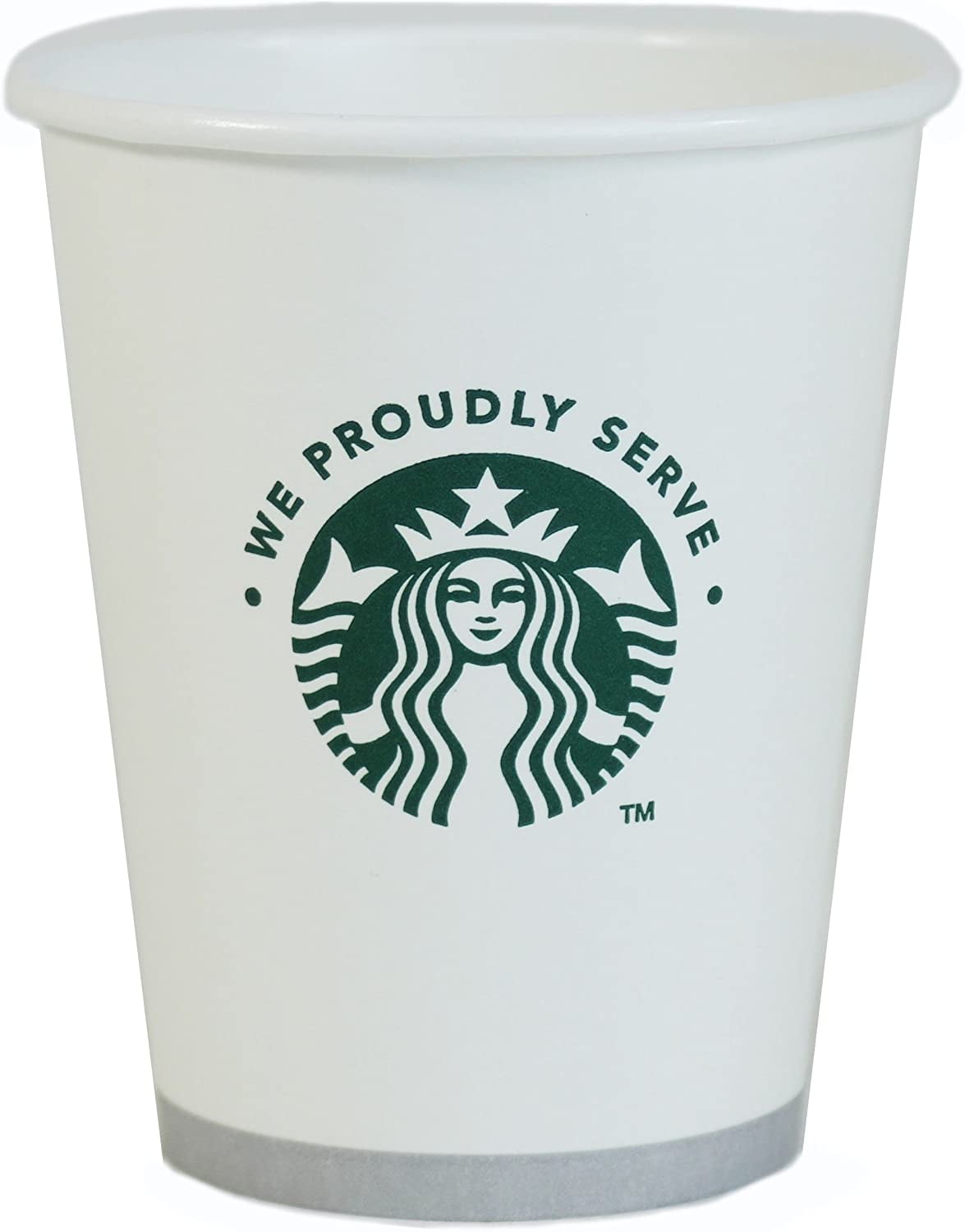 Starbucks White Disposable Hot Paper Cup, 12 Ounce, 100
