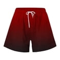 thumbnail image 4 of Zpanxa Womens Shorts Clearance Loose Drawstring Casual Shorts with Pockets Lounge Shorts Lightweight Bermuda Shorts Red A XL, 4 of 4