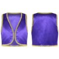 thumbnail image 1 of TiaoBug Gilet Sans Manches Ouvert devant pour Garçons Prince Arabe Doré Violet 10, 1 of 6