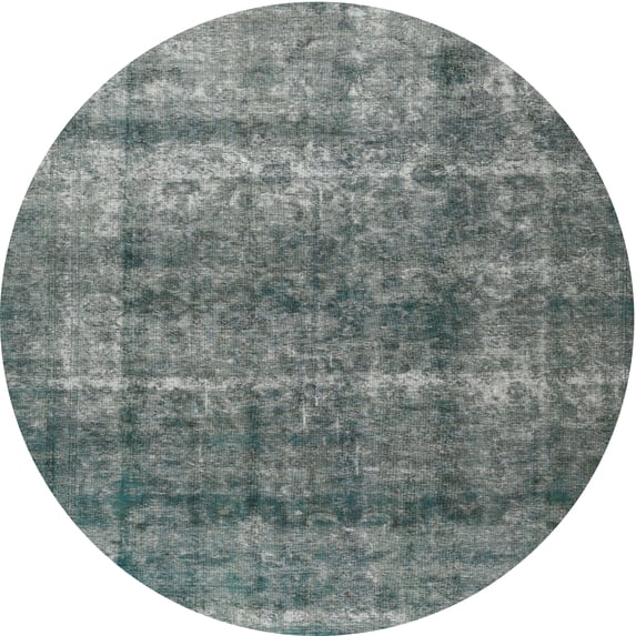 Ahgly Company Indoor Round Traditional Iron Gray Persian Area Rugs, 4' Round