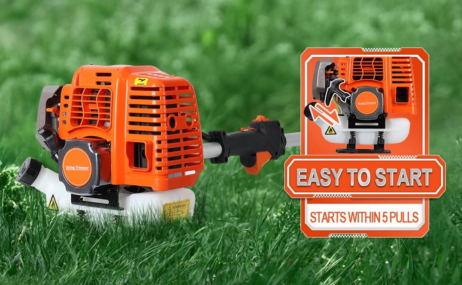5 in 1 Gas Weed Eater, 52CC 2-Stroke Weed Eater Gas Powered, Petrol Hedge Trimmer with Attachments, Brush Cutter Gas Weed Wacker for Weed Grass and Bush