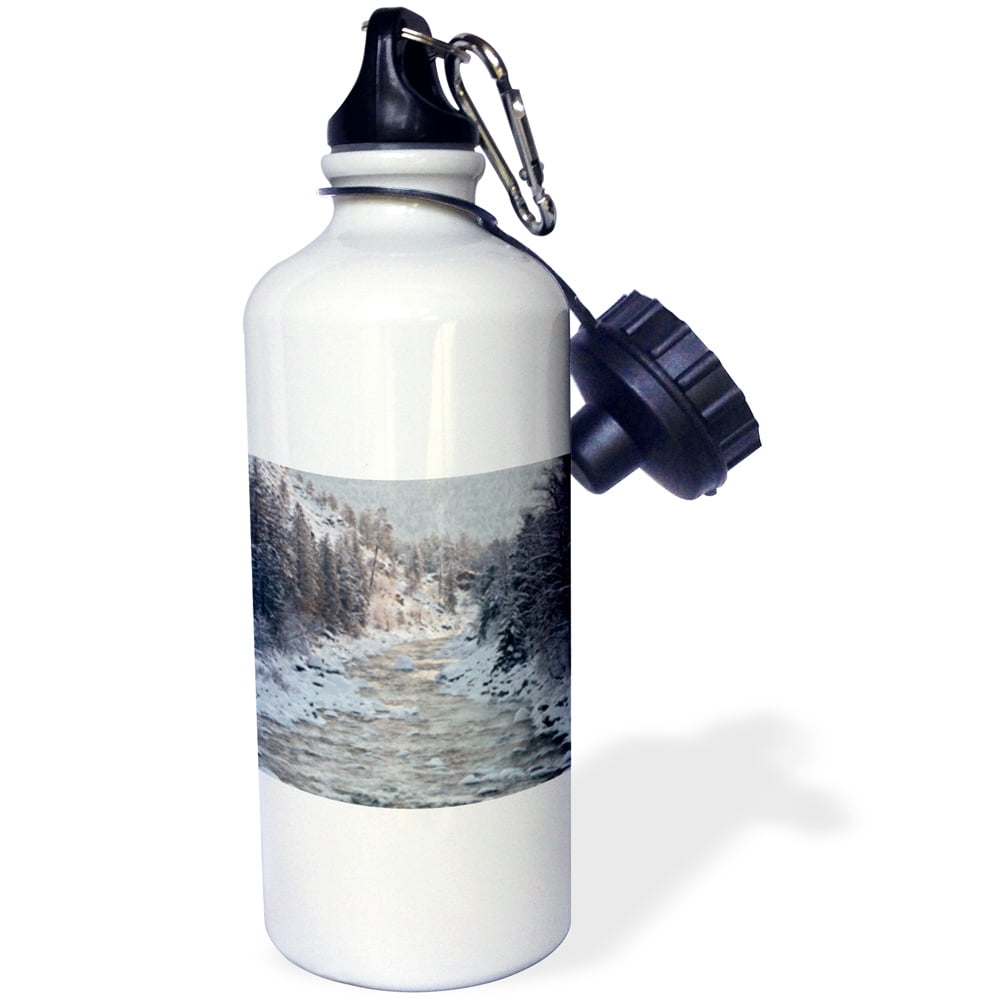 3dRose WA, Leavenworth. Winter, trees, Wenatchee River US48 BJA0284 Jaynes Gallery, Sports Water Bottle, 21oz by Supplier Generic