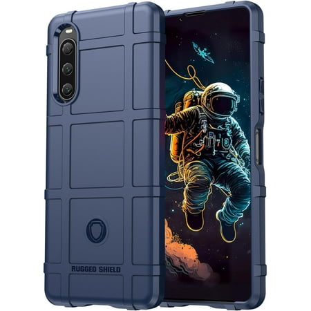 for Sony Xperia 10 V Case for Man, Heavy Duty Protection Shockproof Slim Phone Case Support Wireless Charging Cover for Sony Xperia 10 V HD Blue