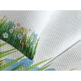 thumbnail image 4 of Ambesonne Green Flower Quilted Bedspread Set 3 Pcs, Grass and Flowers, Queen Size, Multicolor, 4 of 5