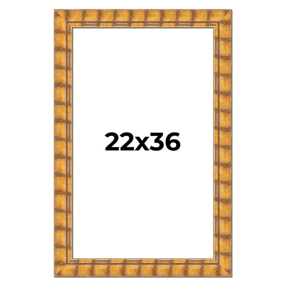 22x36 Frame Beige Real Wood Picture Frame Width 3 inches | Interior Frame Depth 0.5 inches |