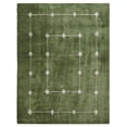 thumbnail image 3 of Rugsotic Carpets Hand Knotted Wool Area Rug 8'x10' Green Geometric Rectangle Indoor Rug for Living Room, Bedroom Antimicrobial L00532, 3 of 10