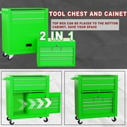 Artbros 8-Drawer Rolling Tool Chest, Large Tool Cabinet with Wheels, Detachable Toolbox Storage for Garage, Repair Shop, Workshop, Green