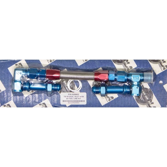 Fragola #8 Fuel Line Kit 7/8-20 Dual Inlet 4150