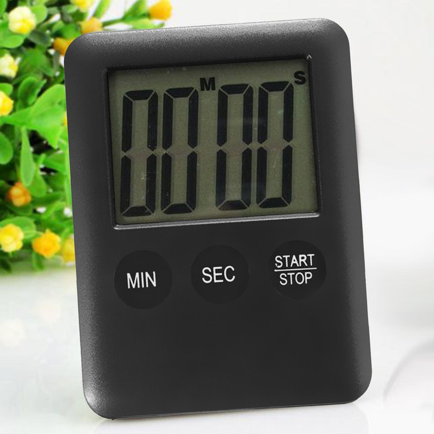 new mini slim black lcd digital kitchen timer count up down cooking timer 75 mins