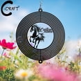thumbnail image 2 of C-CRAFT Custom Horse Metal Wind Spinner 14 inches for Horse Lovers Outdoor Garden Decor, 2 of 4