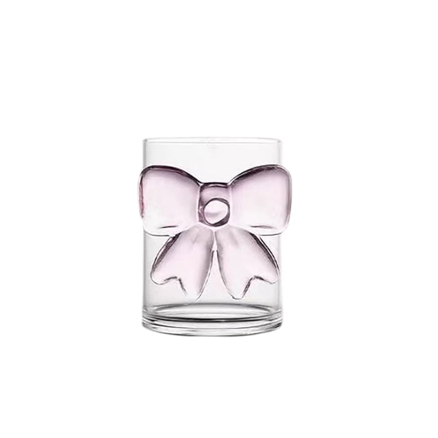 Vaso de cristal con lazo, vaso de cristal transparente para café helado, vaso de cristal para zumo y leche, apto para bodas, fiestas y el hogar