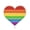 Silver, variant on Rainbow Heart Flag Hard Enamel Pin | Clayton Jewelry Labs