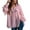 Pink, variant on Summer Tops for Women Cotton Linen Long Sleeve Thin Collared Cover up Shirts Loose Lightweight Beach Tops