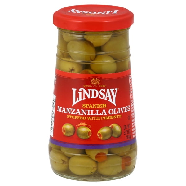 Lindsay Spanish Pimiento Stuffed Manzanilla Olives, 5.75 Oz Walmart