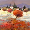 thumbnail image 2 of Florio, Luigi 26x26 Black Ornate Wood Framed with Double Matting Museum Art Print Titled - Dolci colline, 2 of 4