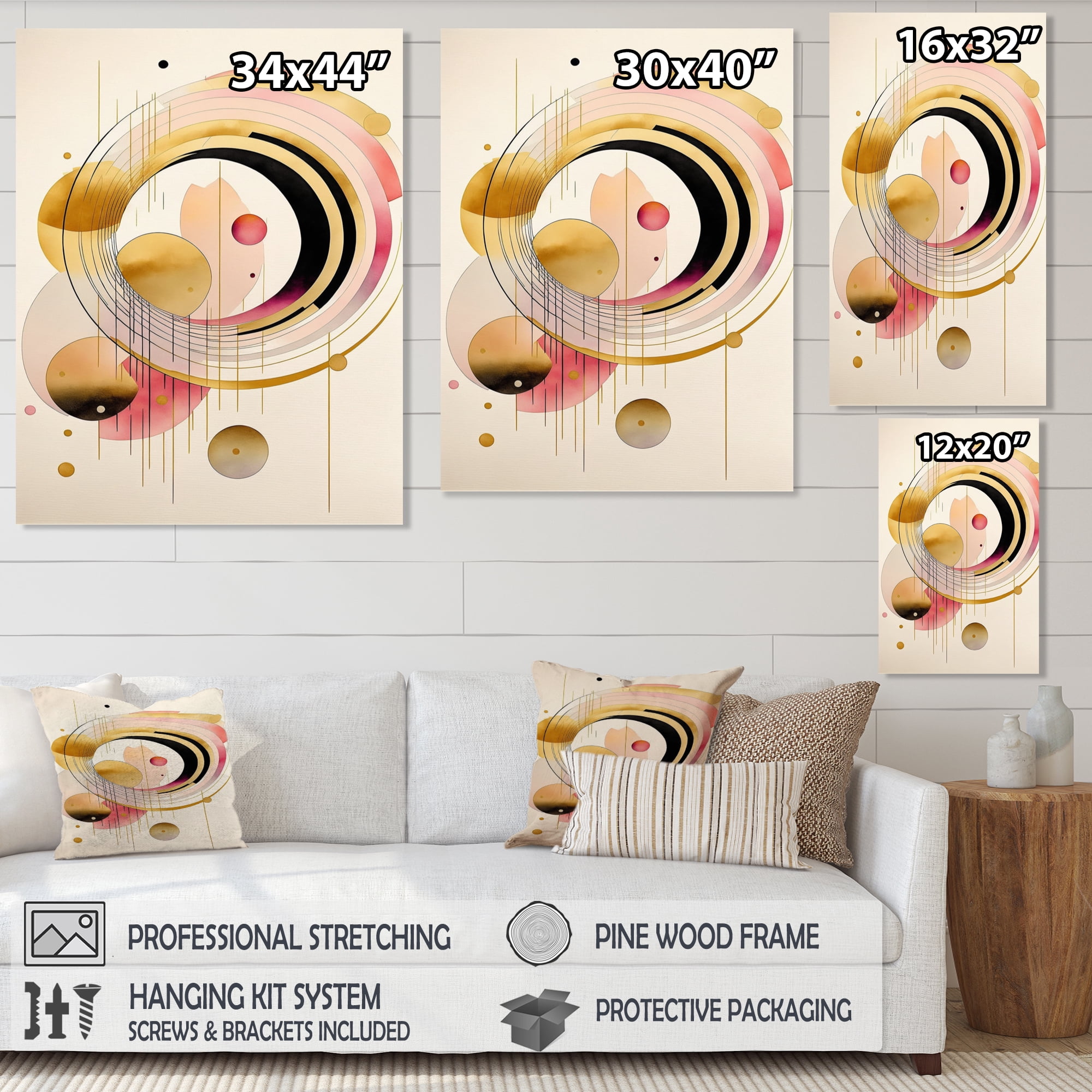 Designart Colorful Circular Abstract II Canvas Wall Art