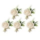 thumbnail image 2 of uds flor en el ojal de boda Pin ramillete de flores artificiales de plástico fijo para novia y novio champán, 2 of 5