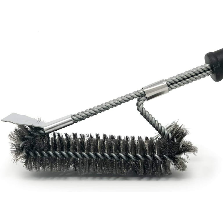 GRILLART Grill Brush and Scraper 18 Inch - Wire Bristle Brush Double  Scrapers - Barbecue Cleaning Brush for Gas/Charcoal Grilling Grates -  Universal