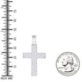 thumbnail image 2 of 925 Sterling Silver Mens Cross Religious Charm Pendant Pendant Necklace for Men, 2 of 2