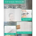 thumbnail image 4 of No Hook Shower Curtains with Snap in Liner, Coastal Conch Waterproof Fabric Shower Curtain, Summer Beach Nautical Ocean Brown Double Layers & See-Through Top Window Bathroom Curtains 54''x78'', 4 of 6
