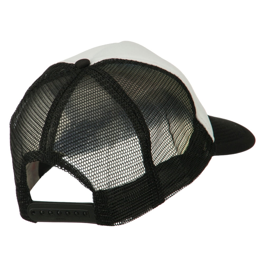 Clover St.Patrick's Day Embroidered Foam Mesh Cap - Black White OSFM