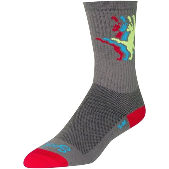 SockGuy Crew 6in Kat-Fu Cycling/Running Socks (Kat-Fu - L/XL)