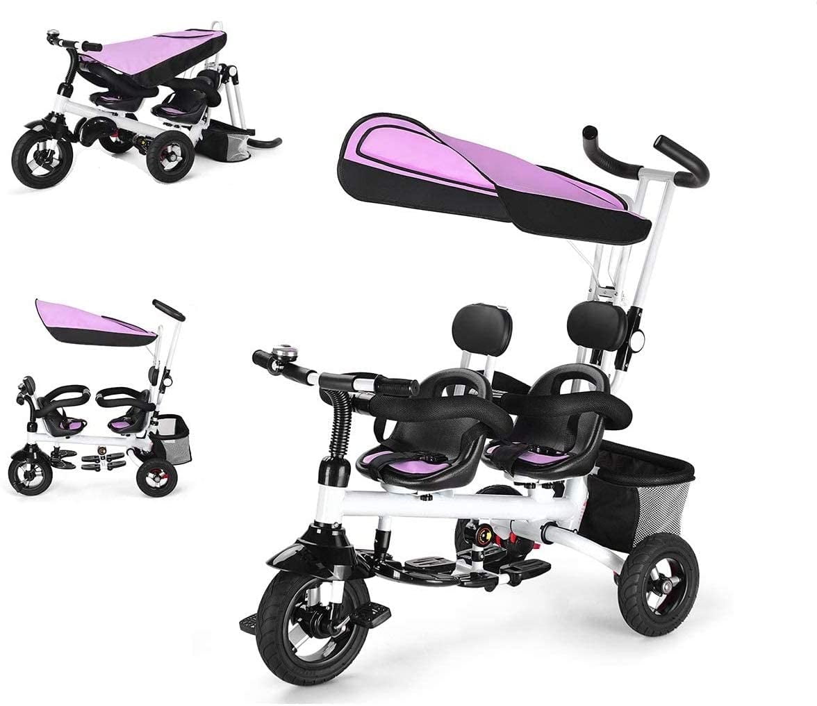 Tricycles & Trikes Kids Twin Trike Tricycle Baby Stroller Bike Toddler