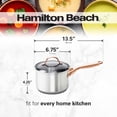 thumbnail image 7 of Hamilton Beach Stainless Steel Tri-ply Professional 2 Quart Sauce Pan - Premium Oven Safe Induction Kitchen Pot - Suitable for all Stoves - Double Riveted, 7 of 7