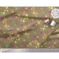 thumbnail image 3 of Soimoi Brown Cotton Poplin Fabric Leaves,Insect & Floral Artistic Print Fabric by Yard 56 Inch Wide, 3 of 3