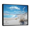 thumbnail image 2 of Designart "Grass on the Beach Dunes I" Landscapes Floater Framed Canvas Art Print, 2 of 7