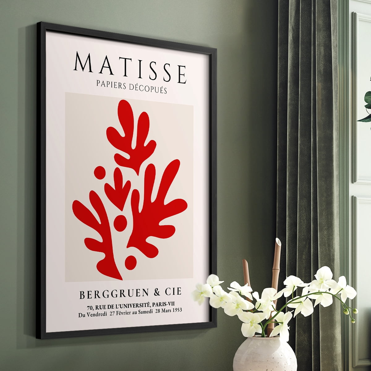 Matisse CLXIX Framed Print in Black Solid Wood 8 x 10 Framed Print
