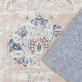RUGKING Farmhouse 5x7 Area Rug Pink Foldable Oriental Vintage
