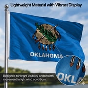 DMSE Oklahoma State Flag, 2ft x 3ft, 100% Polyester 100D Flag UV Resistant