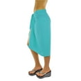 thumbnail image 5 of Sheer Island Blue Knee Length Cover Up Sarong Wrap For Women, 5 of 11