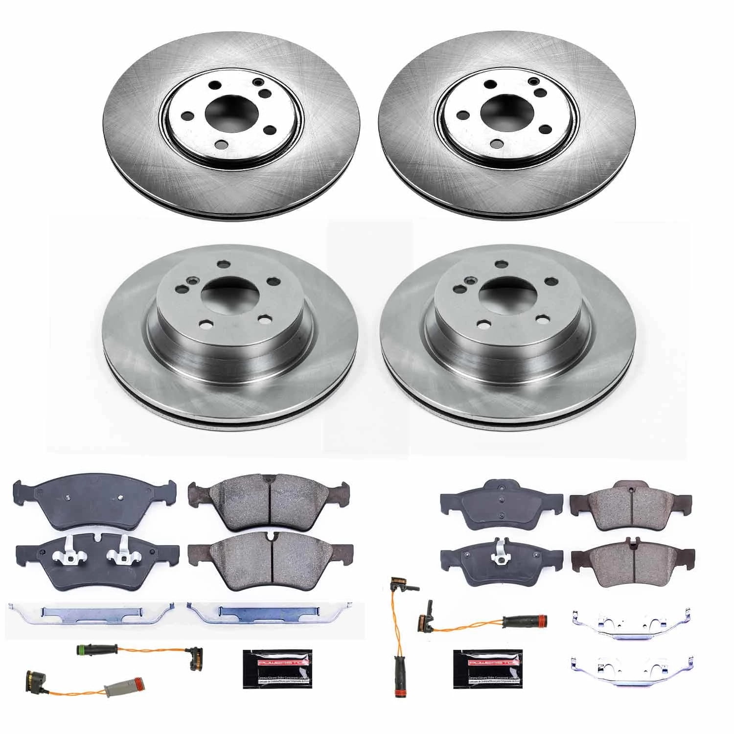 PowerStop Front and Rear Stock Replacement Brake Pad and Rotor Kit Fits: MERCEDES-BENZ Select Models KOE7762