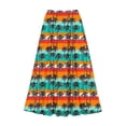 thumbnail image 5 of Jsaierl Women's Striped Palm Tree Print Maxi Skirt, Elastic Waist Flowy Skirt, Retro Tropical Style Skirt for Vacation, 5 of 5