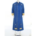 thumbnail image 3 of RUNQHUI Men's Priest Robe With Gold Trim And Cross Front Zip Closure For Church Worship And Cosplay Royal Blue S, 3 of 7
