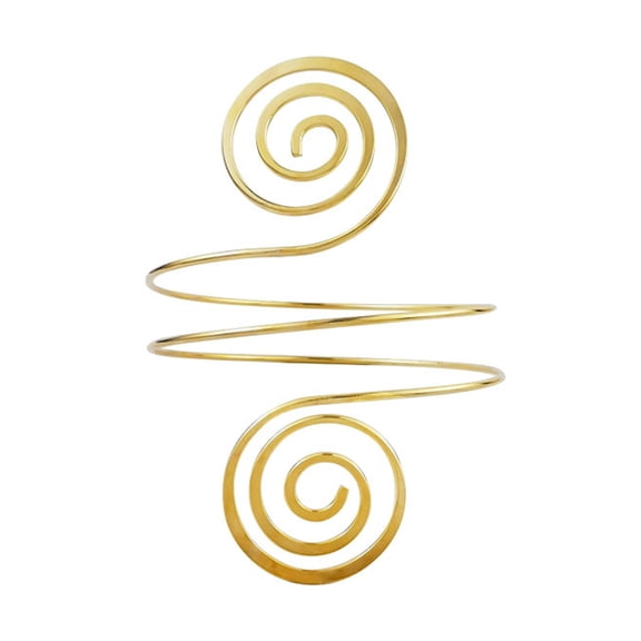 AYYUFE 6PCS Women Armlet Punk Style Adjustable Multi-layer Pattern Spiral Armband Decoration Alloy Jewelry Upper Arm Bracelet Armlet Bangle Jewelry,Golden